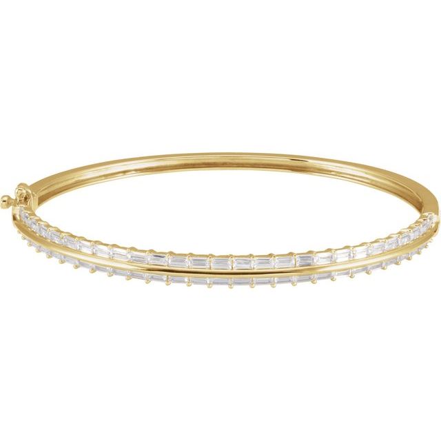 14K Yellow 2 1/6 CTW Lab-Grown Diamond 7' Bangle Bracelet