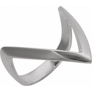 Sterling Silver V Ring