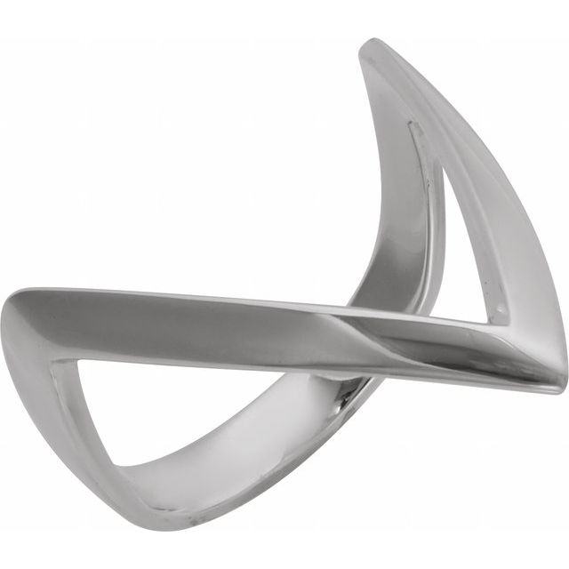 Sterling Silver V Ring