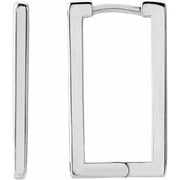 Sterling Silver Geometric Hinged 20mm Hoop Earring