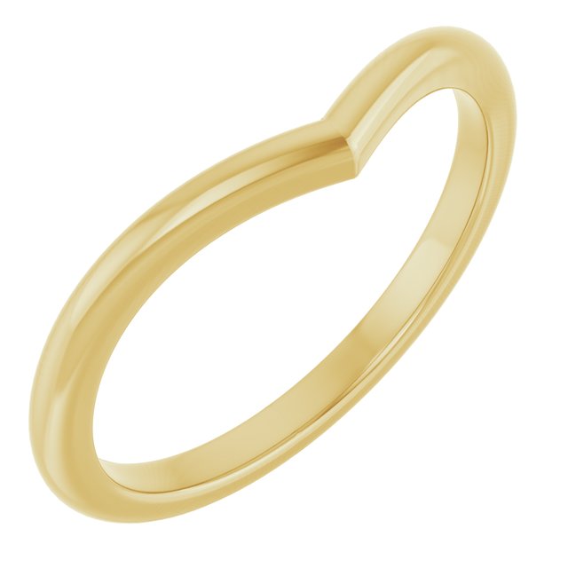 14K Yellow Band for 6.5 mm Round Ring