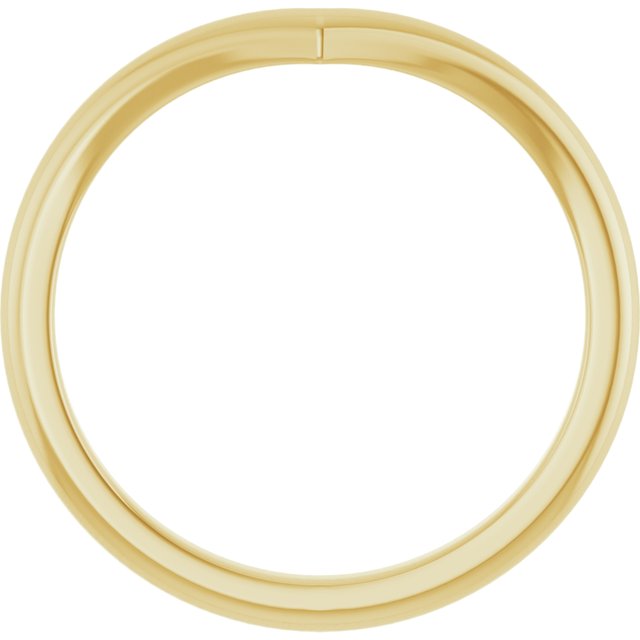 14K Yellow Band for 6.5 mm Round Ring