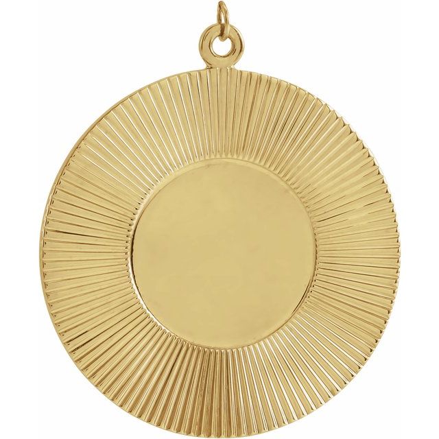 14k Yellow Sunburst Pendant