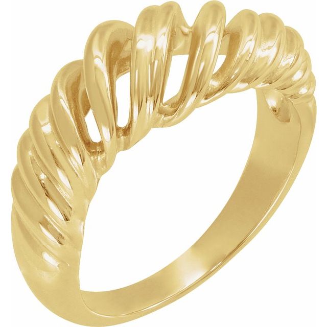 14K Yellow Wrap Dome Ring