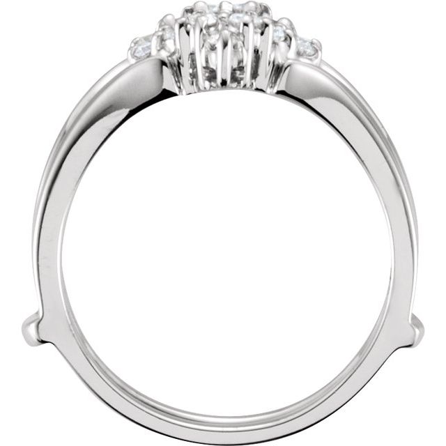 14K White 1/4 CTW Natural Diamond Ring Guard