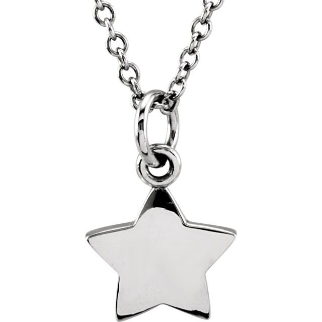 Sterling Silver Tiny Posh® Star 16-18' Necklace