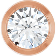 14K Rose 1/3 CT Lab Grown Diamond Slide Pendant