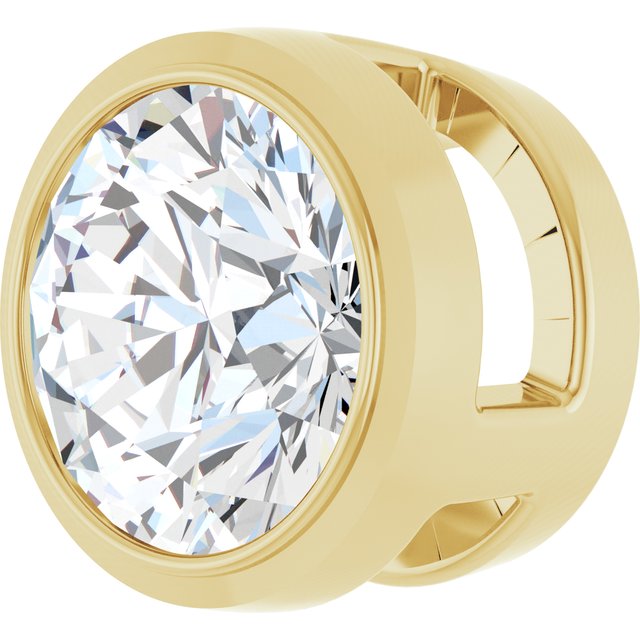 14k Yellow 1/2 Ct Natural Diamond Slide Pendant