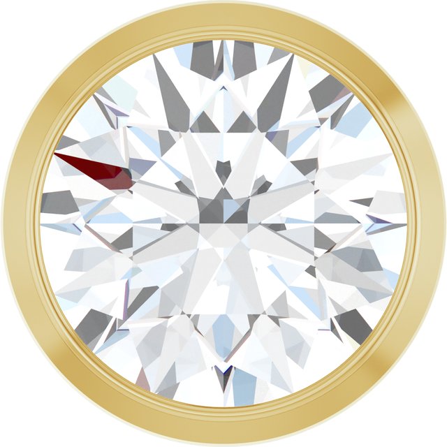14K Yellow 3/4 CT Lab-Grown Diamond Slide Pendant