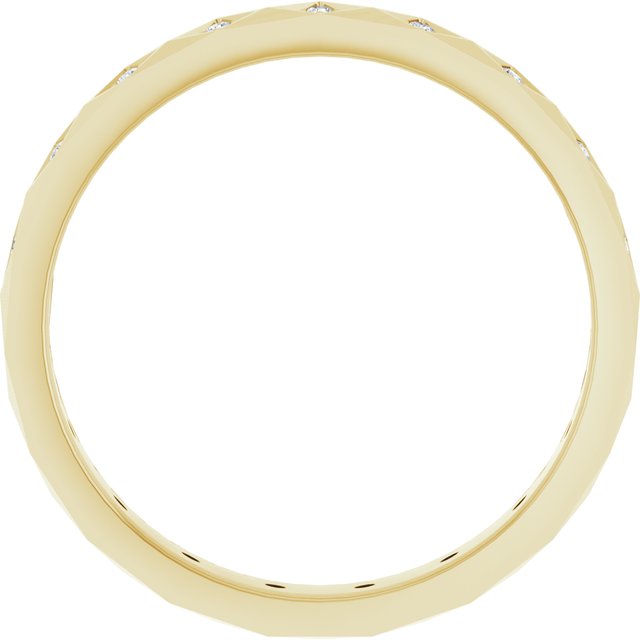 14K Yellow .08 CTW Natural Diamond Eternity Band Size 7