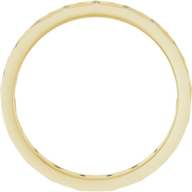 14K Yellow .08 CTW Natural Diamond Eternity Band Size 6.5