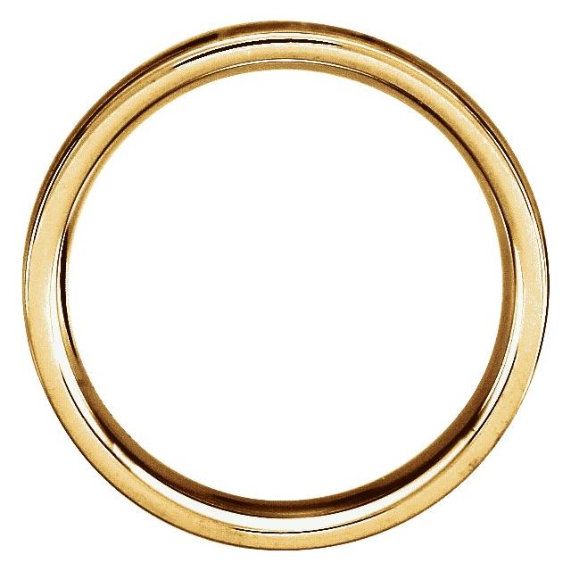14K Yellow 5 mm Grooved Band with Satin Finish Size 10