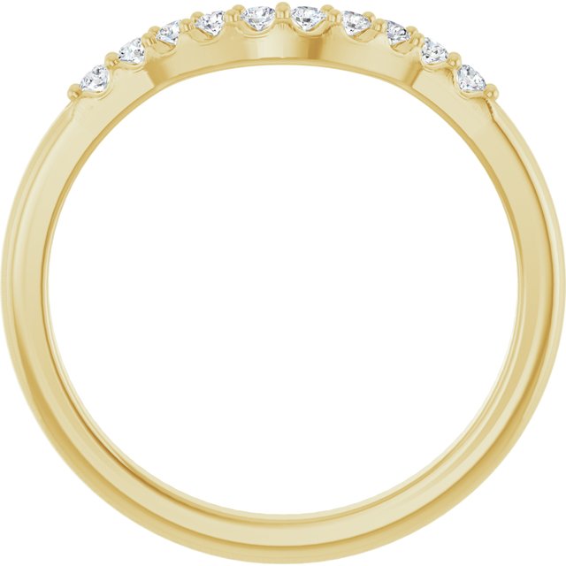 14K Yellow 1/6 CTW Natural Diamond Matching Band