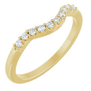 14K Yellow 1/6 CTW Natural Diamond Matching Band