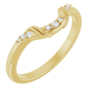 14K Yellow .05 CTW Natural Diamond Contour Band