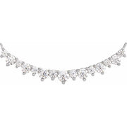 14K White 1 CTW Lab-Grown Diamond Necklace Center