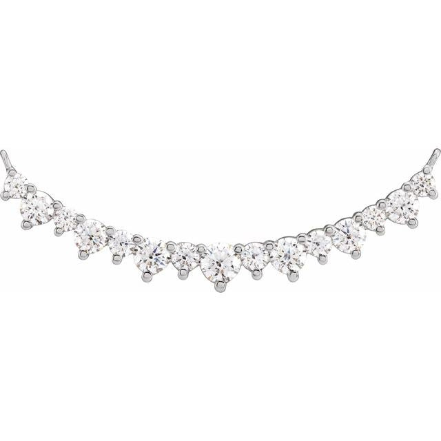 14K White 1 CTW Lab-Grown Diamond Necklace Center