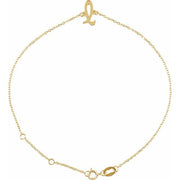 14K Yellow Initial L 6 1/2-7 1/2' Bracelet