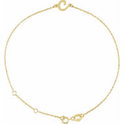 14K Yellow Initial C 6 1/2-7 1/2' Bracelet