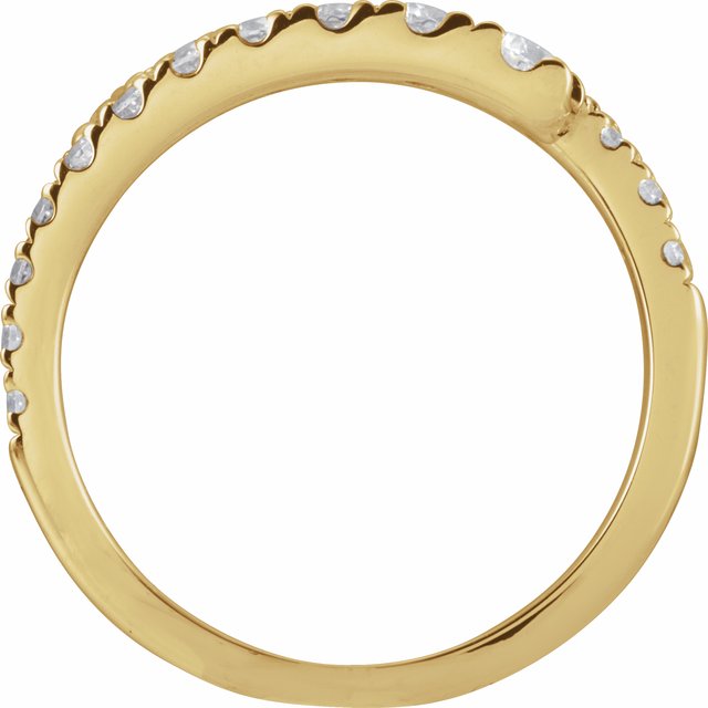 14K Yellow 9/10 CTW Lab-Grown Diamond Bypass Ring