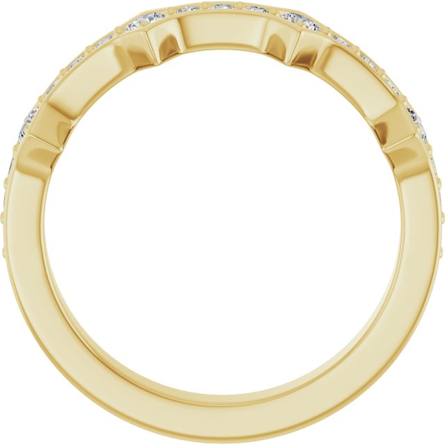 14K Yellow 3/8 CTW Natural Diamond Anniversary Band