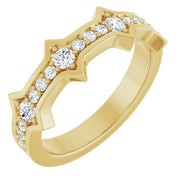 14K Yellow 3/8 CTW Natural Diamond Anniversary Band