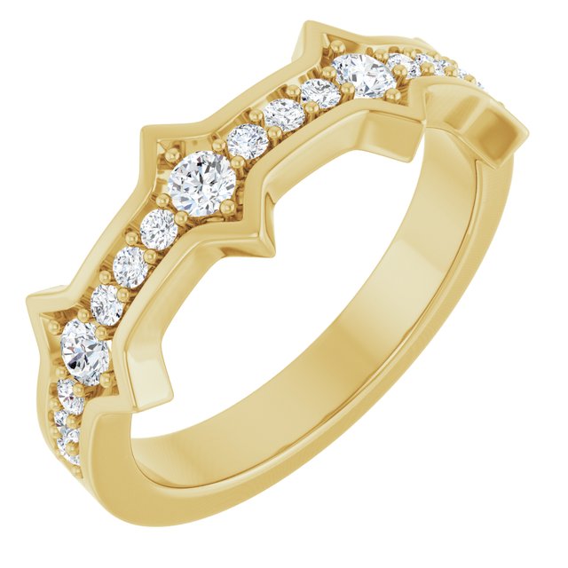 14K Yellow 3/8 CTW Natural Diamond Anniversary Band