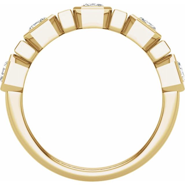 14k Yellow 1 1/2 Ctw Lab-grown Diamond Anniversary Band
