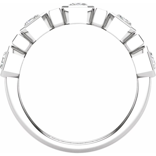 14K White 1 1/2 CTW Lab-Grown Diamond Anniversary Band