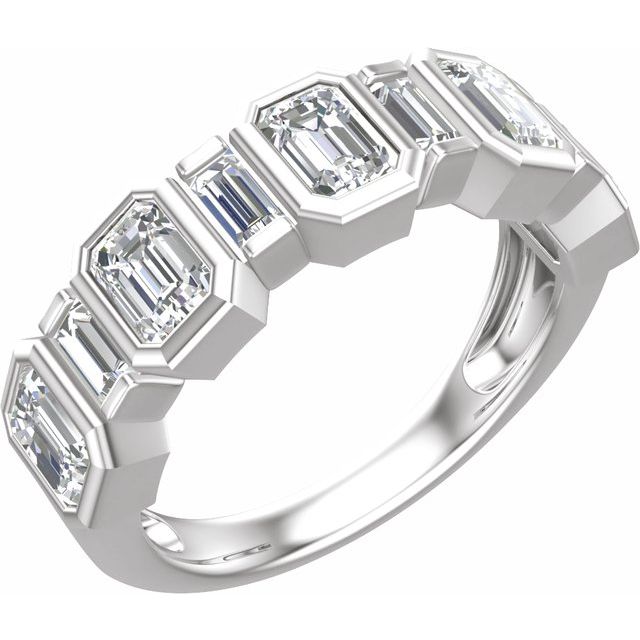 14K White 1 1/2 CTW Lab-Grown Diamond Anniversary Band