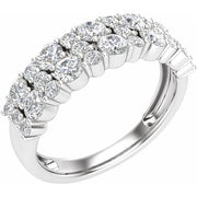 14K White 1 1/6 CTW Lab-Grown Diamond Anniversary Band