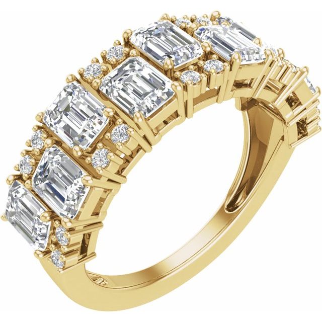 14K Yellow 3 CTW Lab-Grown Diamond Anniversary Band