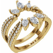14K Yellow 1 1/8 CTW Lab-Grown Diamond Ring Guard
