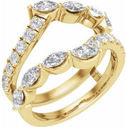 14K Yellow 1 1/2 CTW Lab-Grown Diamond Ring Guard