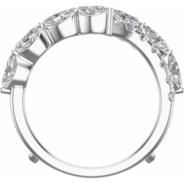 14K White 1 1/2 CTW Lab-Grown Diamond Ring Guard