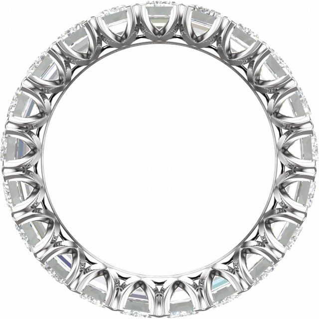 14k White 5 5/8 Ctw Lab-grown Diamond Eternity Band