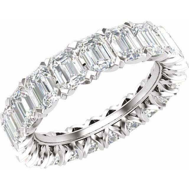 14k White 5 5/8 Ctw Lab-grown Diamond Eternity Band
