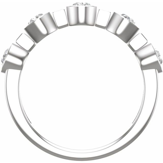 14k White 1 1/4 Ctw Lab-grown Diamond Anniversary Band