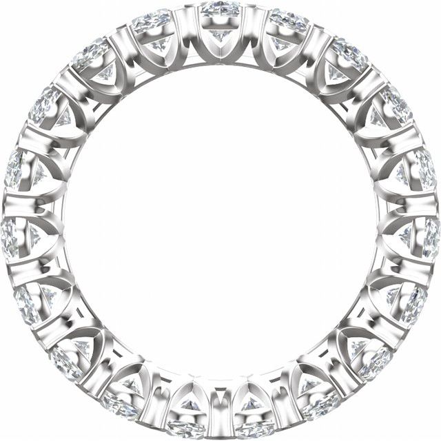 14k White 5 Ctw Lab-grown Diamond Eternity Band