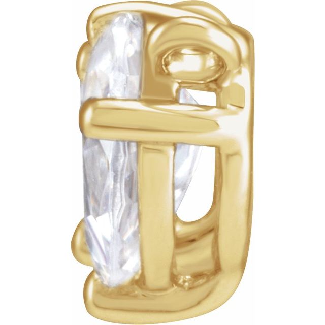 14K Yellow 1/2 CTW Lab-Grown Diamond Two-Stone Necklace Center