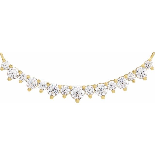 14K Yellow 1 CTW Lab-Grown Diamond Necklace Center