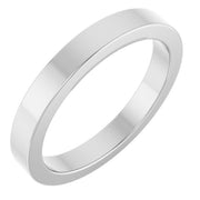 14K White Band for 8 mm Round Ring