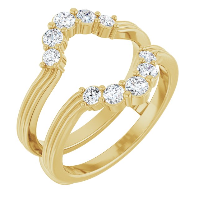 14K Yellow 1/2 CTW Lab-Grown Diamond Ring Guard