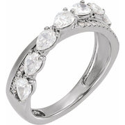 14K White 1 1/8 CTW  Lab-Grown Diamond Ring
