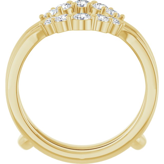14K Yellow 1/2 CTW Natural Diamond Ring Guard