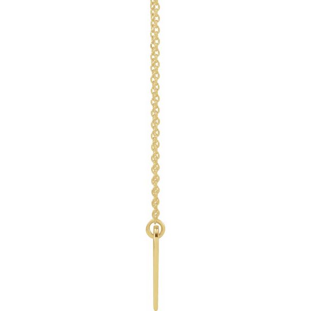 14K Yellow Engravable Heart 18' Necklace