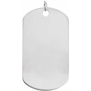 Sterling Silver Engravable Dog Tag Pendant