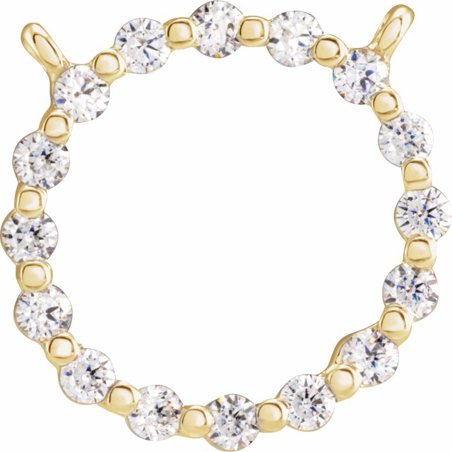 14K Yellow 1/10 CTW Natural Diamond Geometric Necklace Center