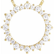 14K Yellow 1 CTW Lab-Grown Diamond Geometric Necklace Center