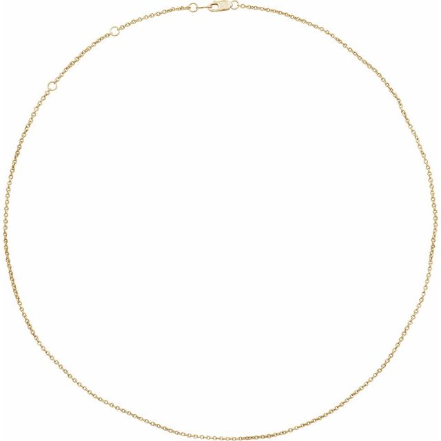 14K Yellow 1.5 mm Adjustable Cable 16-18' Chain